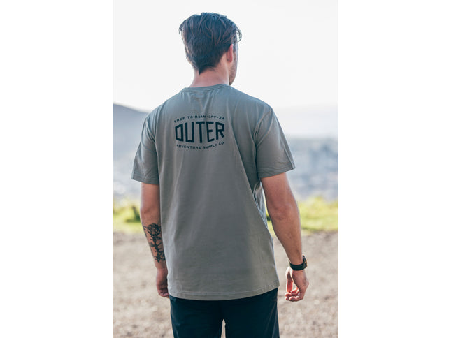 Outer Emblem T-shirt - Sage Green