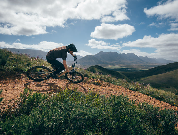 Outer Cycles The Link Ebike riding berm in Greyton